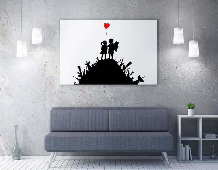Wallity Lienzo Decorativo Banksy 70 x 100 cm Wallity Lienzo Decorativo Banksy 70 x 100 cm
